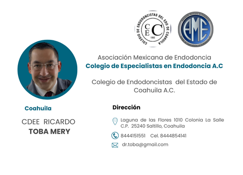 Col. Endodoncista Estado de Coahuila